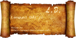 Lengyel Dézi névjegykártya