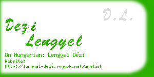 dezi lengyel business card