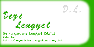 dezi lengyel business card